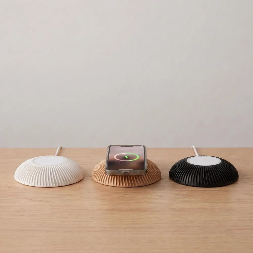 MagSafe iPhone Charger Included, Modern Flat Wireless Charging Dock